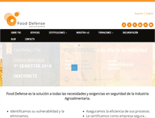 Tablet Screenshot of fooddefense-soluciones.com